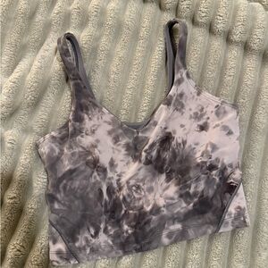 Lululemon Umber Brown and Light Pink Tie-Dye Tank